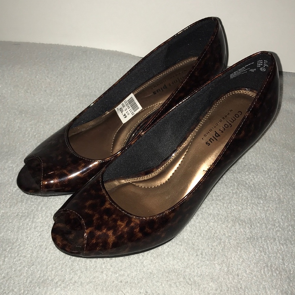 Leopard Print Wedge Sandals